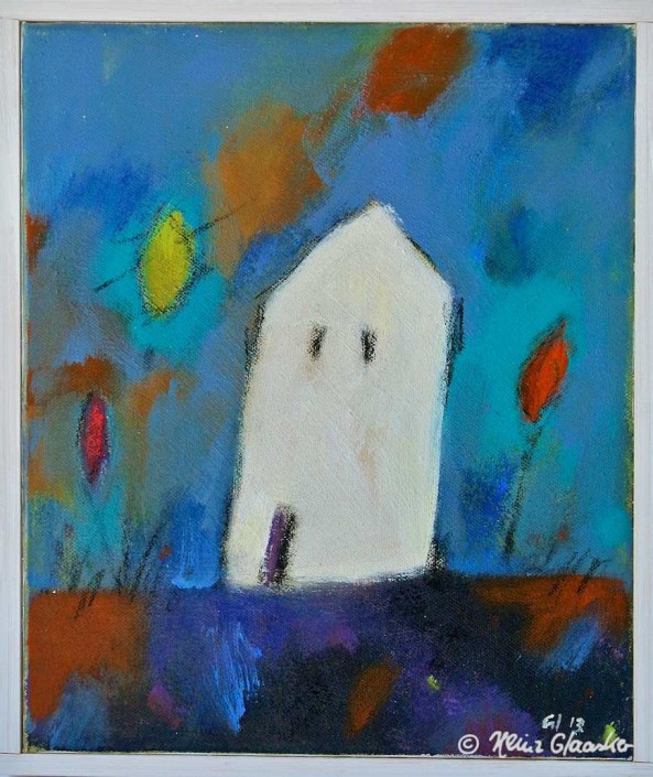 Heinz Glaasker Weißes Haus allein Acrylbild Heinz Glaasker Weißes Haus allein