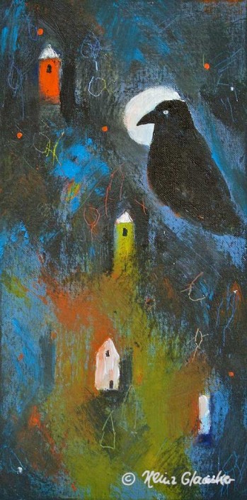 Heinz Glaasker Nacht in den Feldern Acrylbild Heinz Glaasker Nacht in den Feldern